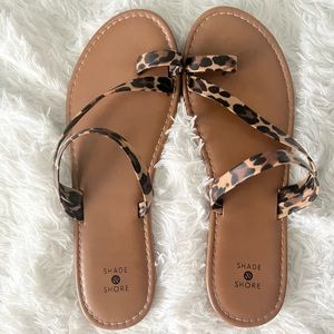 Shade & Shore Leopard Print Sandals